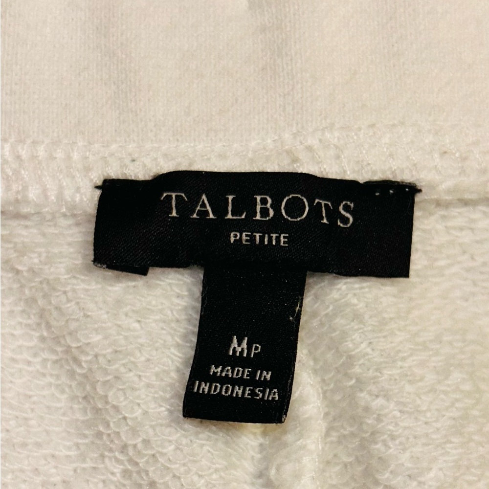 Talbots White Wide-Leg Drawstring Sweatpants - Picture 5 of 8